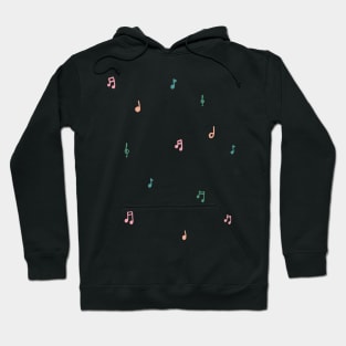 colorful music note pattern Hoodie